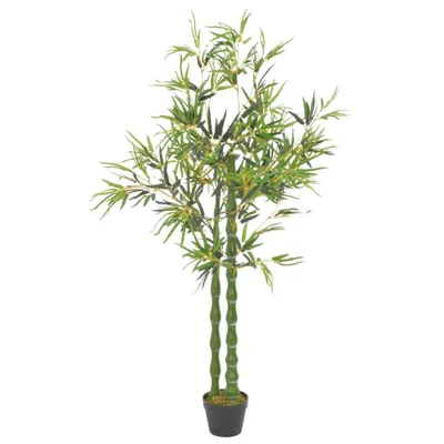Obrázok produktu pre Umelá rastlina, bambus s kvetináčom, zelená 160 cm