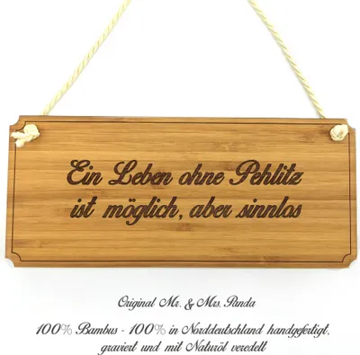 Produktbild von Mr. & Mrs. Panda Holz Türschild Pehlitz - Geschenk, Praxisschild, wandtafel, Landhaus, Graviert, Hinweisschild, Wegweiser, Holzschild, Shabby, Schild, Geschenkidee