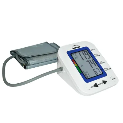 Produktbild von SilverCloud MB23 elektronisches Monitor-Tensiometer mit LCD-Bildschirm, Sprachalarm, Herzfrequenzanzeige, 22-36 cm