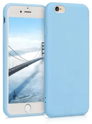Produktbild von kwmobile Handyhülle für Apple iPhone 6 / 6S Hülle - TPU Case - Kabelloses Laden - Schutzhülle Cover in Taubenblau