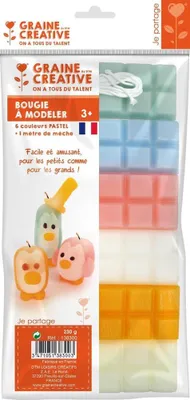 Immagine prodotto di Graine Creative Modelling Wax Set Pastel 240 gr - Crea le tue candele