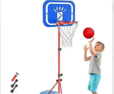 Produktbild von Famanu Basketballset - Spielset für Kinder und Erwachsene - Höhenverstellbar