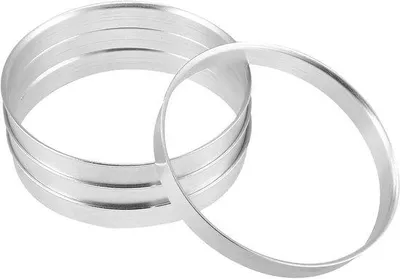 Image de Lot de 4 bagues de jante en aluminium 72,6-74,1 mm