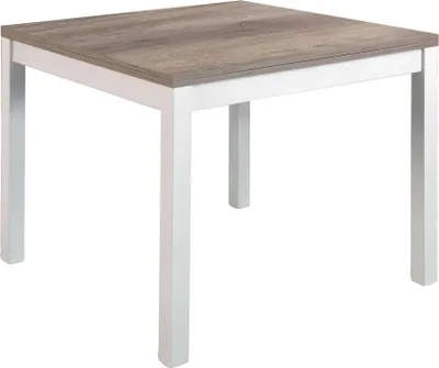 Immagine prodotto di Milani Home - tavolo da pranzo allungabile 90 x 90/180 cm, bianco e legno naturale