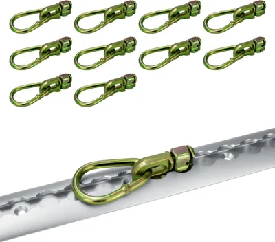 Produktbild von Zurrfitting Airlineschiene Ellipsöse mit 2 Haltepunkten, 10er Set – Zurrösen zur Ladungssicherung bis 1500 kg