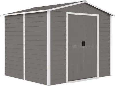 Produktbild von Metall-Gartenhaus, wetterfest und abschließbar, 240 x 206 x 198 cm