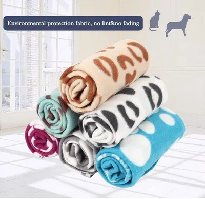 Productafbeelding van Famanu Hondenbedekeningen, 6 stuks - Zachte fleece dekens, 2 maten, willekeurige kleuren (maat M, 80 x 80 cm)