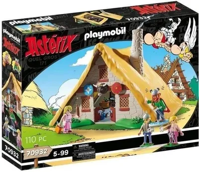 Produktbild von PLAYMOBIL Astérix Abraracourcix Hütte, 4 Figuren, 110 Teile, Bauspielzeug
