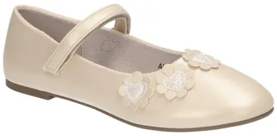 Produktbild von American Club AK02, Mädchen Ballerinas Klettverschluss Leder-Einlegesohle bequem, Beige 34