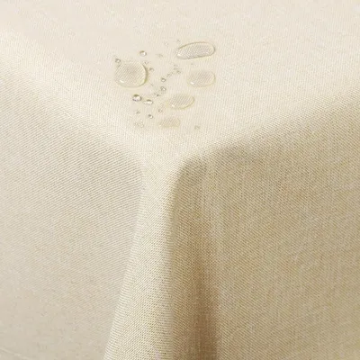 Obrázok produktu pre Obrus s vzhľadom lnu | Šampanské | 130 x 160 cm