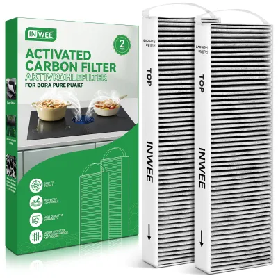 Aktivkohlefilter für Bora Pure, 2 Stück, 435x130x50 mm
