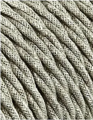 Zdjęcie produktu dla Skręcany kabel tekstylny 2x0,75 mm lniany 5m