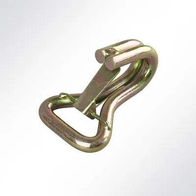 Produktbild von Lysel® Drahthaken mit Sicherung, (B) 50mm in messing (1 Stück) 5000kg