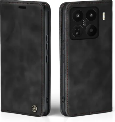 Produktbild von Handy Hülle für Xiaomi 15 Pro Klapphülle Bookcase Flip Cover Handy Tasche Etui Farbe: Schwarz