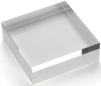 Produktbild von Acryl-Block 75x25x75mm transparent Packung mit 10 Stück