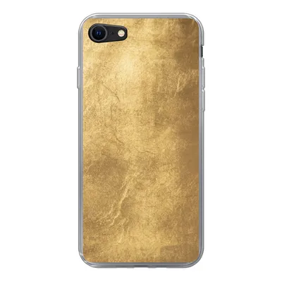 Produktbild von MuchoWow® Handyhülle Schutzhülle Hülle für iPhone 8 Licht fällt auf eine goldene Wand Silikon Softcase Handy Hülle - Schutzhaube