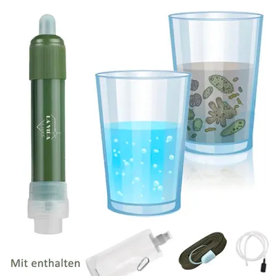 Zdjęcie produktu dla La Vida Luxe - Filtr wody - Słomka - Pojemność 4000 l - Zewnętrzny filtr wody do przetrwania i w sytuacjach awaryjnych - Filtr wody pitnej do zestawów ratunkowych