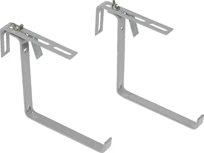 Produktbild von Poétic Zubehör BASIC Blumenkastenhalter Aluminiumfarben - 2er Pack