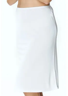 Produktbild von Mewa Lingerie Damen Halbrock Viskose Unterrock - Antistatisch, Atmungsaktiv & Unsichtbar unter dem Kleid, Größe 40, Weiß