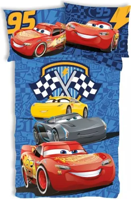 Produktbild von Disney Verdák Track Stars Kinder- und Kinderzimmer-Bettwäscheset 100×135 cm, 40×60 cm