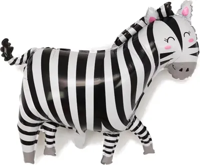Zdjęcie produktu dla Balon foliowy zwierzę, zebra, ok. 86 x 78 cm