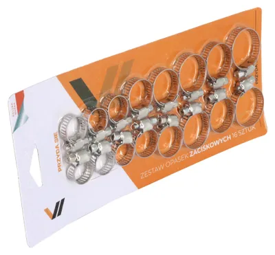 Produktbild von 16 X Schlauchschellen Set Schlauchbinder Rohrschellen Edelstahl Schlauchklemmen