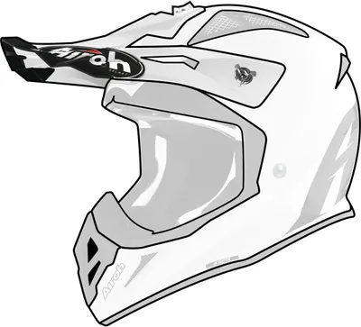 Immagine prodotto di Frontino Bianco Lucido Casco Airoh Aviator ACE