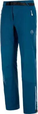 Trekkinghose für Damen in Blau von La Sportiva; Modell "Clariden Evo Pant W"; mit seitlichen Reißverschlusstaschen.