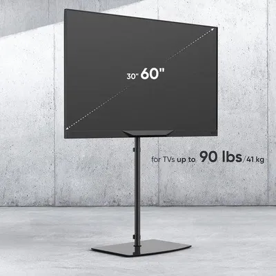 Produktbild von Famanu TV-Ständer höhenverstellbar 30-60 Zoll schwarz - VESA 400 x 400, TV-Halterung bis 41 kg