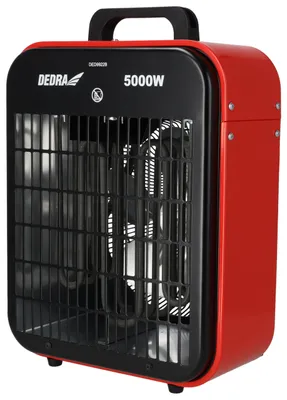 Produktbild von DEDRA Elektrischer Heizlüfter 5 kW, 400 V, Slim, für gut isolierte Räume, Thermo