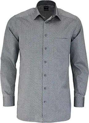 Produktbild von OLYMP Luxor modern fit Hemd Langarm Muster schwarz Größe 39
