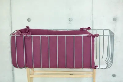 Produktbild von KraftKids Nestchen Musselin purpur Nestchenlänge 60-70-60 cm für Bettgröße 140 x 70 cm