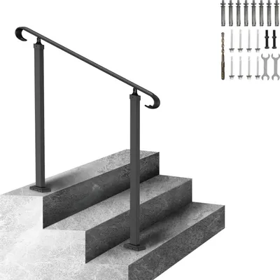 Zdjęcie produktu dla Poręcz schodowa zewnętrzna balustrada uchwyt schodowy 140 cm