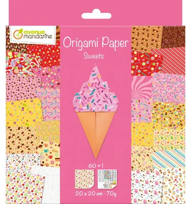 Zdjęcie produktu dla Papier Origami 20x20cm Słodycze 60 arkuszy