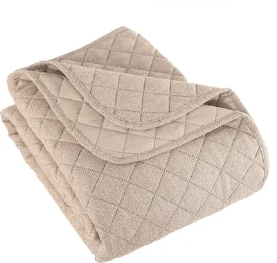 Produktbild von MOLLY Dekorative Tagesdecke - Warmer Dunkelbeigeton - 170x210 cm