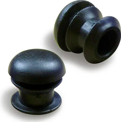 Produktbild von Ajile, 16 Stück, Runder Lamellenstopfen Ø 12 mm (Rohrwandstärke 0,5-1,5 mm), Schwarz, EPR112x16