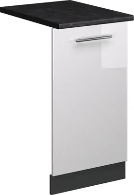 Image de Façade de lave-vaisselle Vicco Fame-Line Blanc Haute brillance 45cm , PT Anthracite, Model 54582