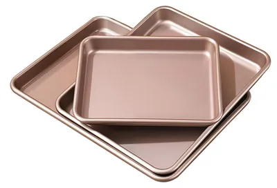 Zdjęcie produktu dla Zestaw 3 blach do pieczenia z powłoką nieprzywierającą - Do pieczenia i pieczenia
