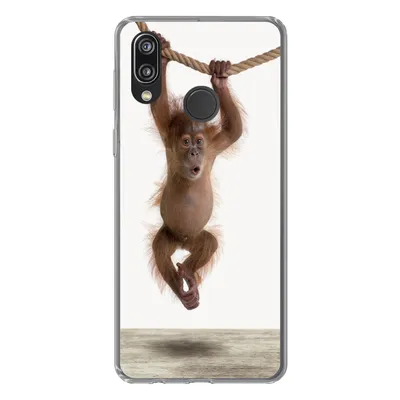 Produktbild von MuchoWow® Handyhülle Schutzhülle Hülle für Huawei P20 Lite (2020) Affe - Tiere - Kinder - Orang Utan - Jungen - Mädchen Silikon Softcase Handy Hülle - Kartenhalter