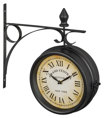 Image de Horloge de gare double face RD39588 noir, 22cm