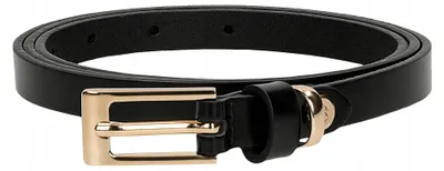 Produktbild von Wojas Schmaler Damen Ledergürtel Schwarz 100cm