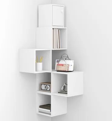 Produktbild von White Cube Wandregal - Aufbewahrungsorganisator - Ausstellungsstück - Multifunktional, anpassbar, langlebig - 48 cm x 120 cm x 48 cm