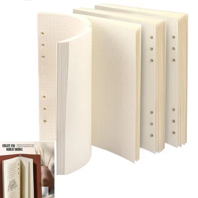 Produktbild von A5 Punktrasterpapier Nachfüllpapier 6 Löcher 60 Blatt Elfenbein 21x14.5cm 5mm Punktabstand