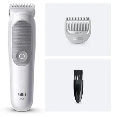 Zdjęcie produktu dla Braun Series 5 BG5500, Mokry & Suchy, Bateria, Szary, Biały