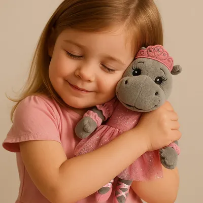 Produktbild von Sweety Toys 13425 Hippo Nilpferd Stoffpuppe Ballerina Kuscheltier Prinzessin 30 cm