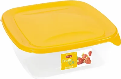 Produktbild von Curver pojemnik na żywność "fresh&go" kwadratowy 1,7l /żółty/ transparentny