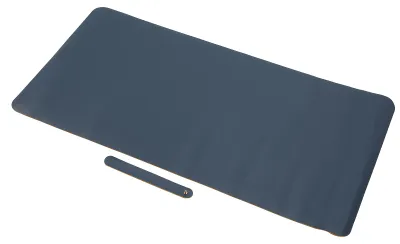 Zdjęcie produktu dla Podkładka pod mysz na biurko, dwustronna, wielofunkcyjna, wodoodporna, skórzana (niebiesko-żółta)
