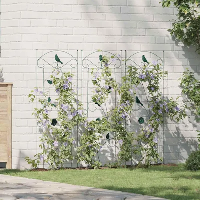Immagine prodotto di Maison Exclusive - Recinzione da giardino 3 pezzi verde 110 x 40 cm acciaio