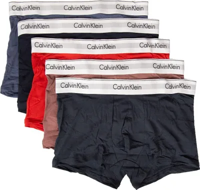 Produktbild von Herren-Boxershorts CK CALVIN KLEIN, Packung mit 5 Stück, sichtbare elastische elastische Baumwolle, Artikel NB3774A, size L / IN 36-38 / cm.91-97, Cotone 95%,Elasthan 5%