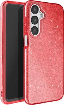 Produktbild von Avizar, Glitzerhülle für Samsung Galaxy A16 Stoßfest Funkelnd, Rot